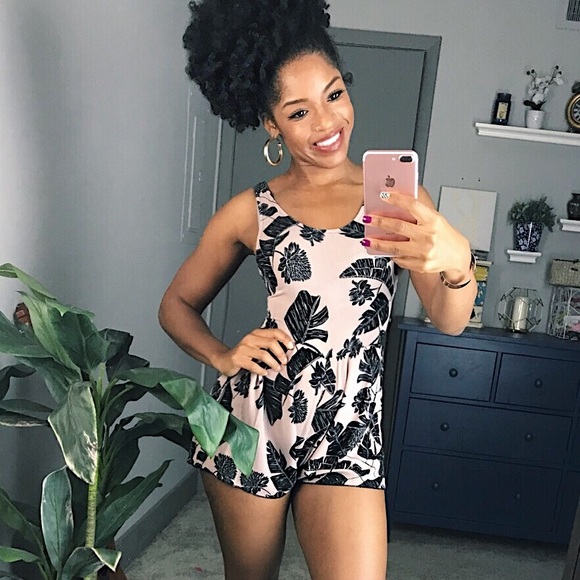 Pants - Cream and Black Romper